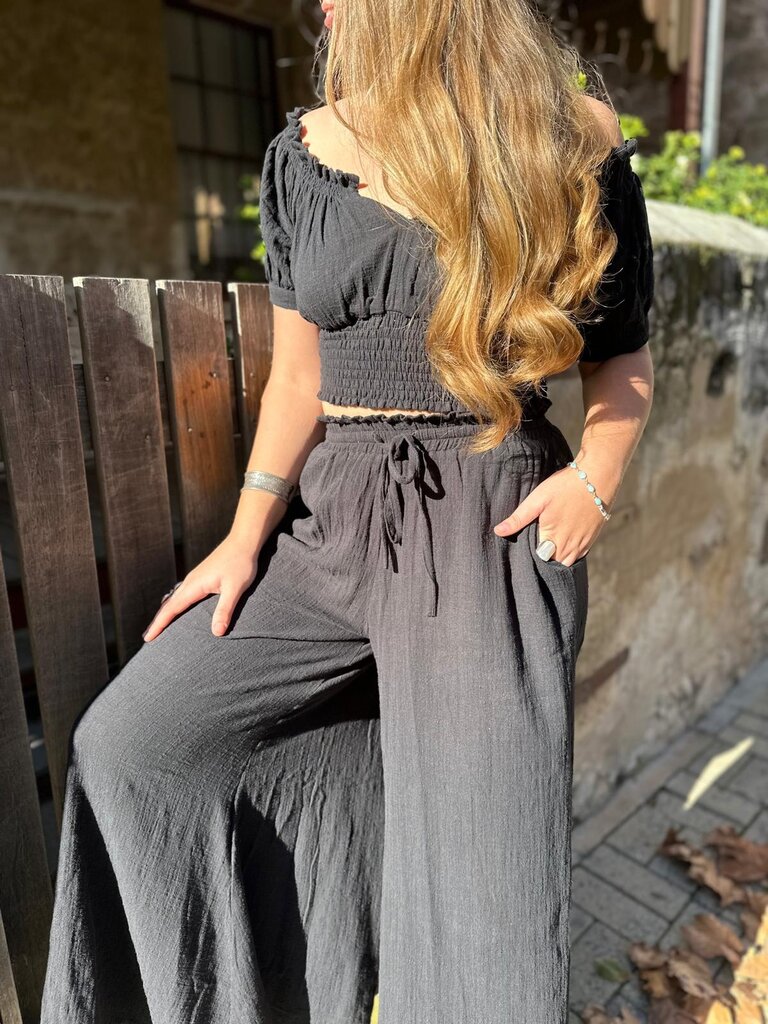 Moon Flower The Label ADA BLACK PANTS