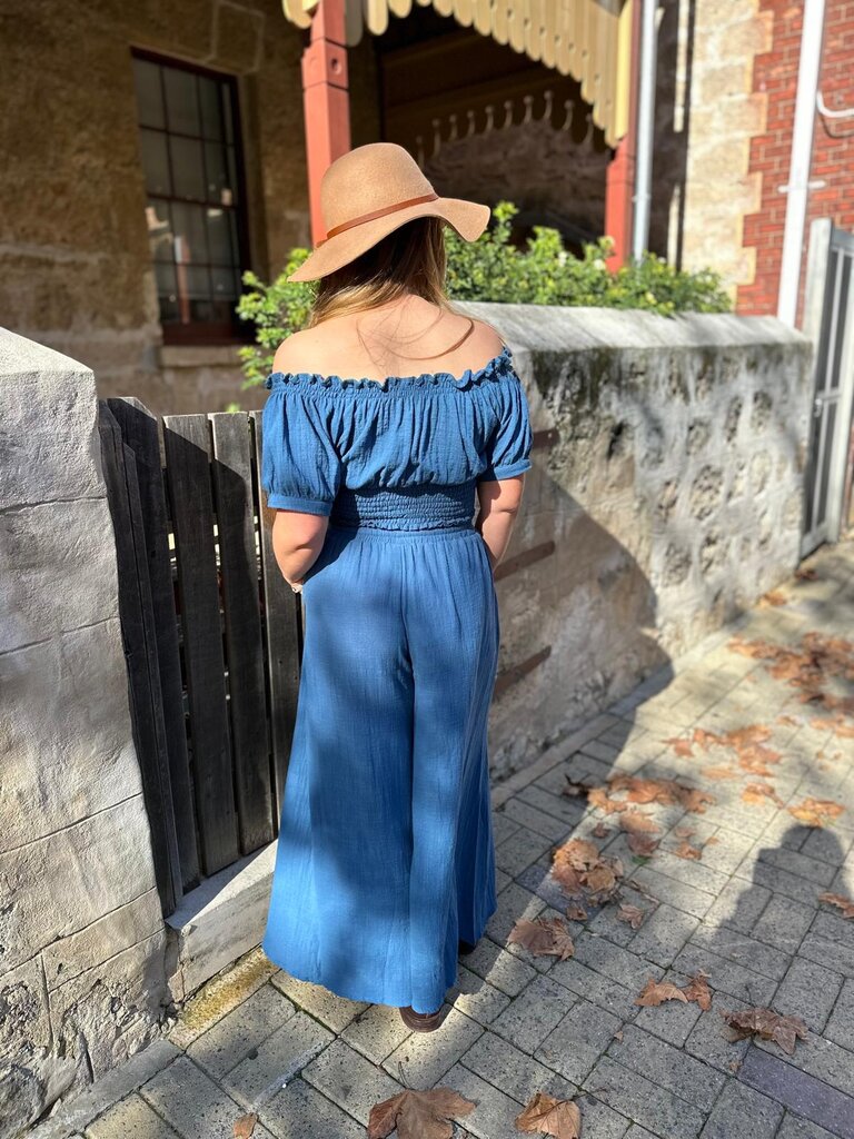 Moon Flower The Label ADA TEAL PANTS