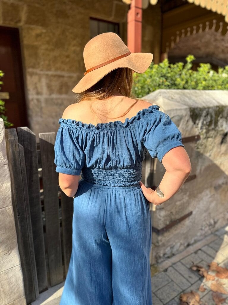 Moon Flower The Label ADA TEAL PANTS