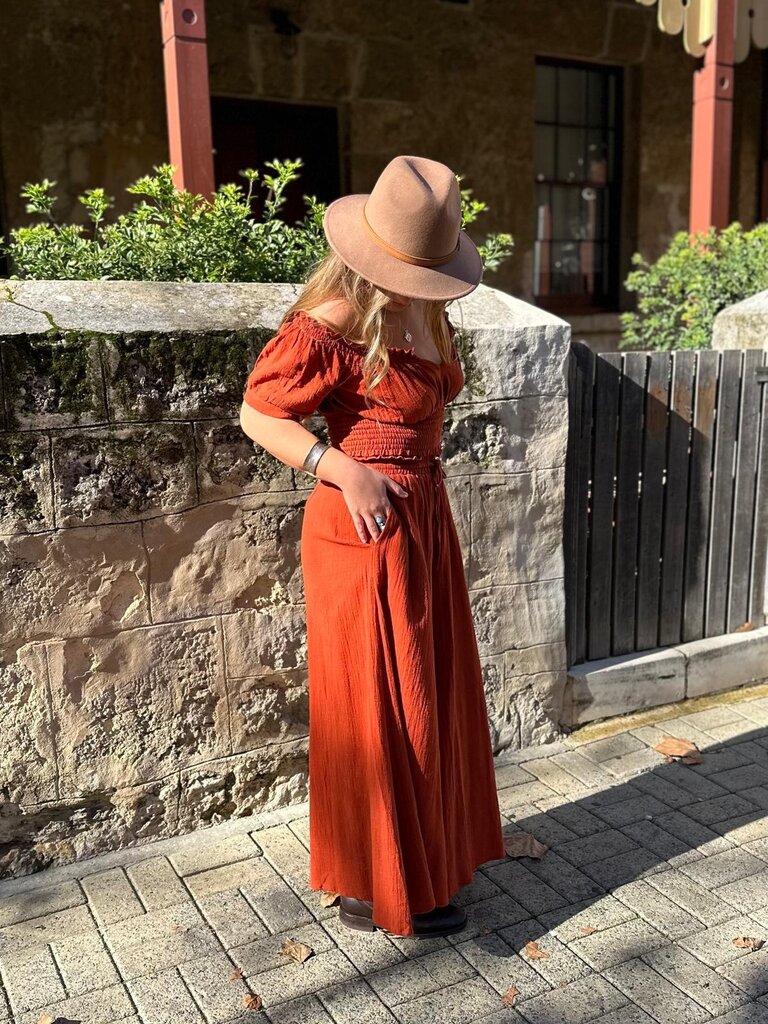 Moon Flower The Label ADA TERRACOTTA PANTS