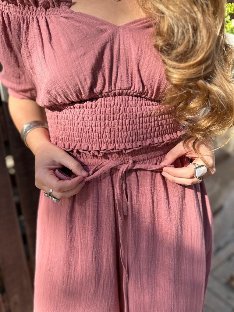 Moon Flower The Label ADA DUSTY PINK PANTS
