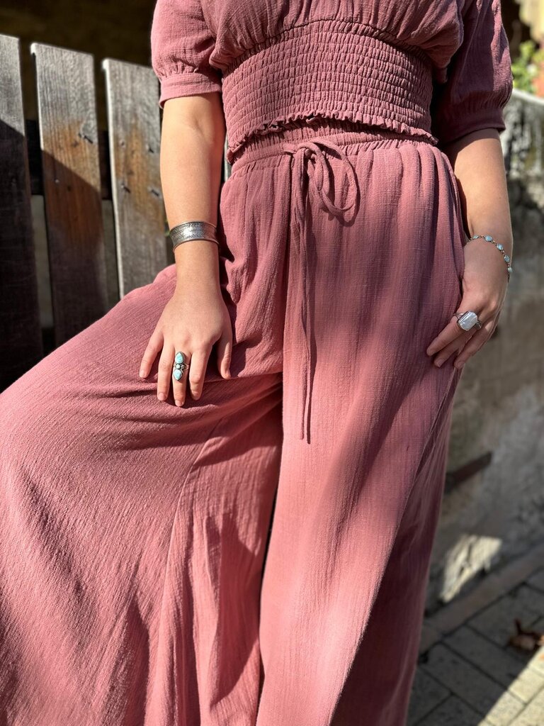 Moon Flower The Label ADA DUSTY PINK PANTS