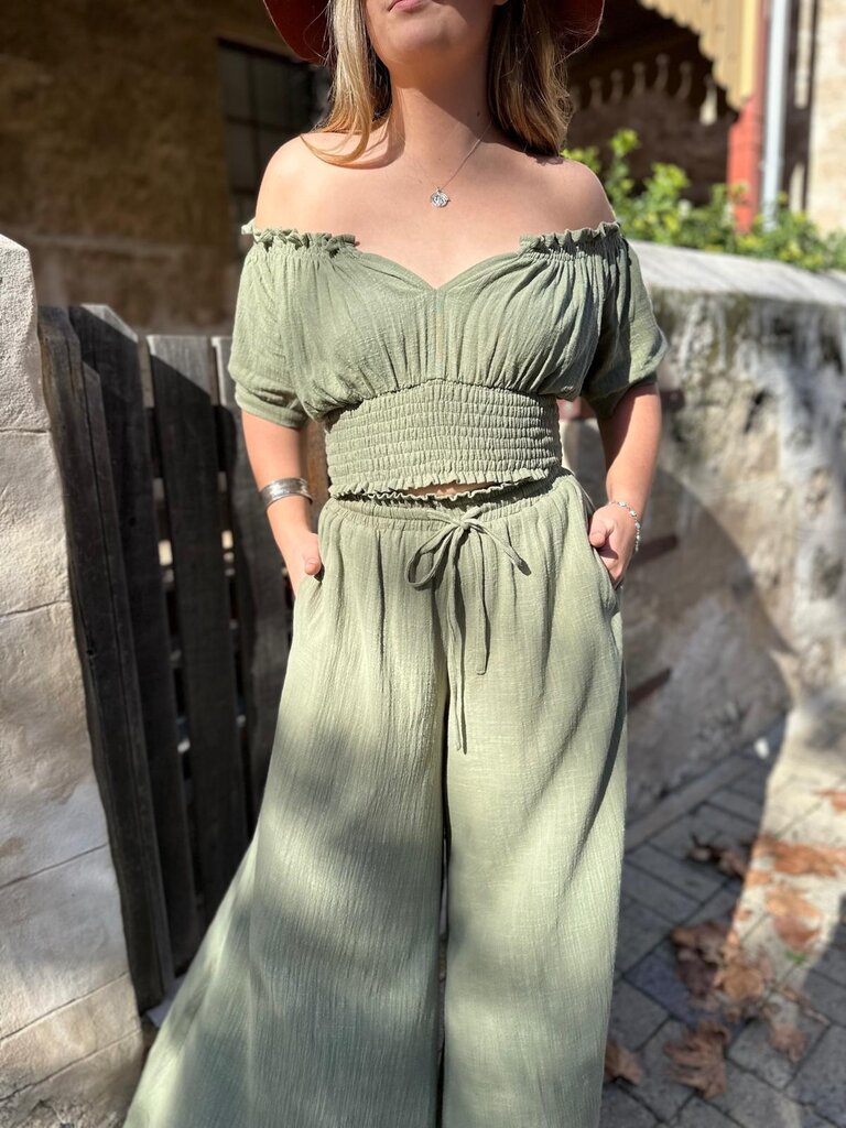 Moon Flower The Label ADA SAGE PANTS