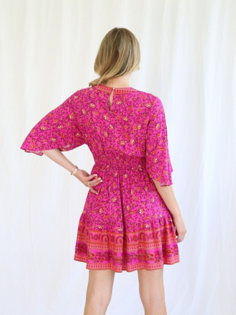 Salty Bright ABBY HOT PINK FLORAL MINI