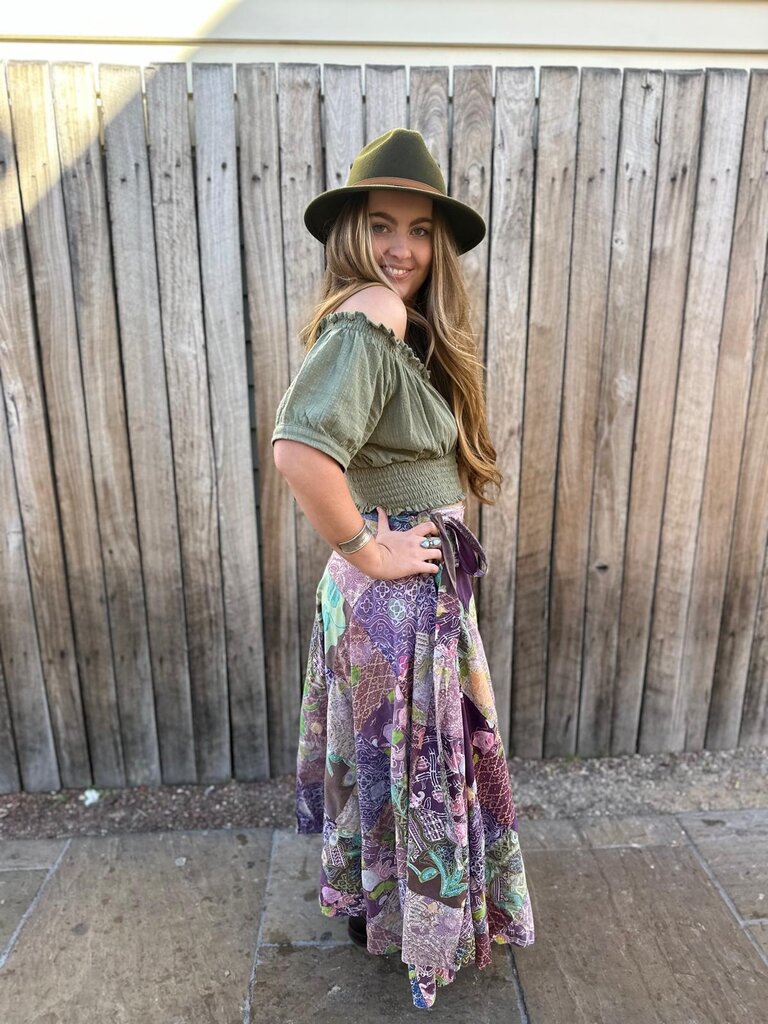 ALICE PURPLE WRAP SKIRT