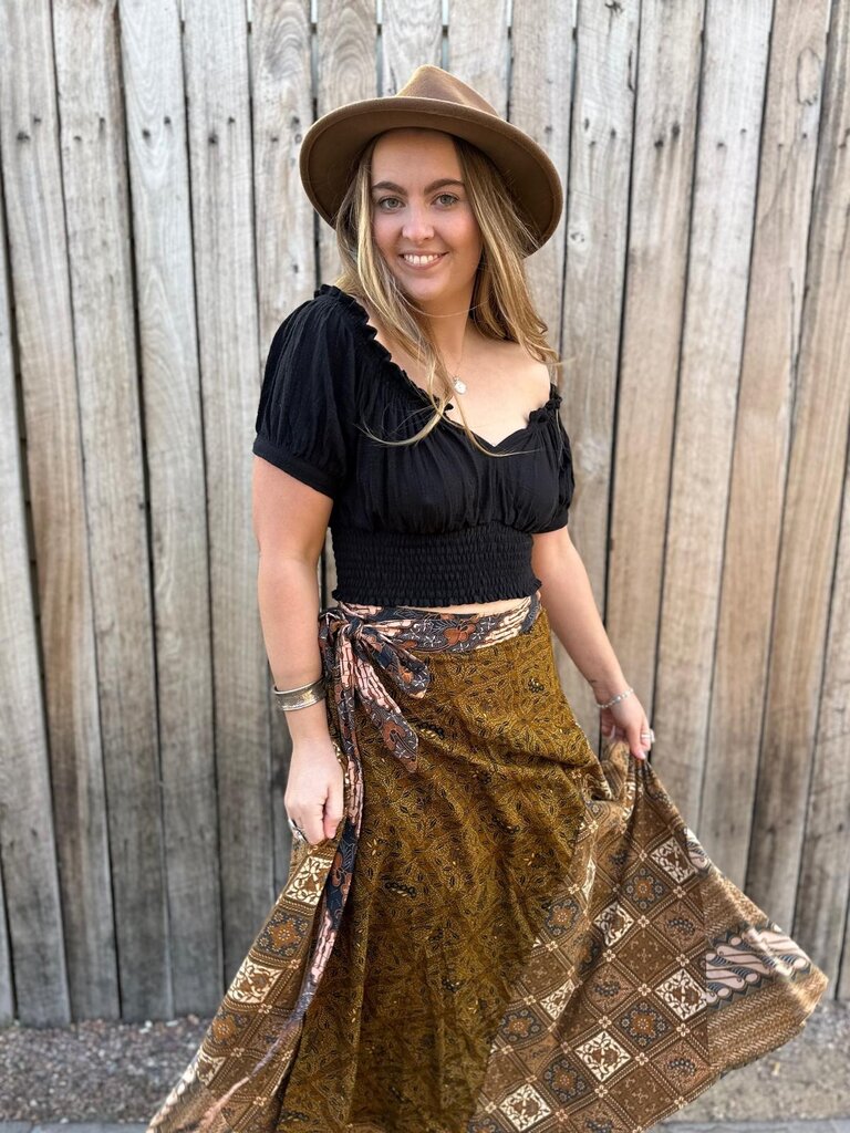 Moon Flower The Label ALICE EARTH WRAP SKIRT