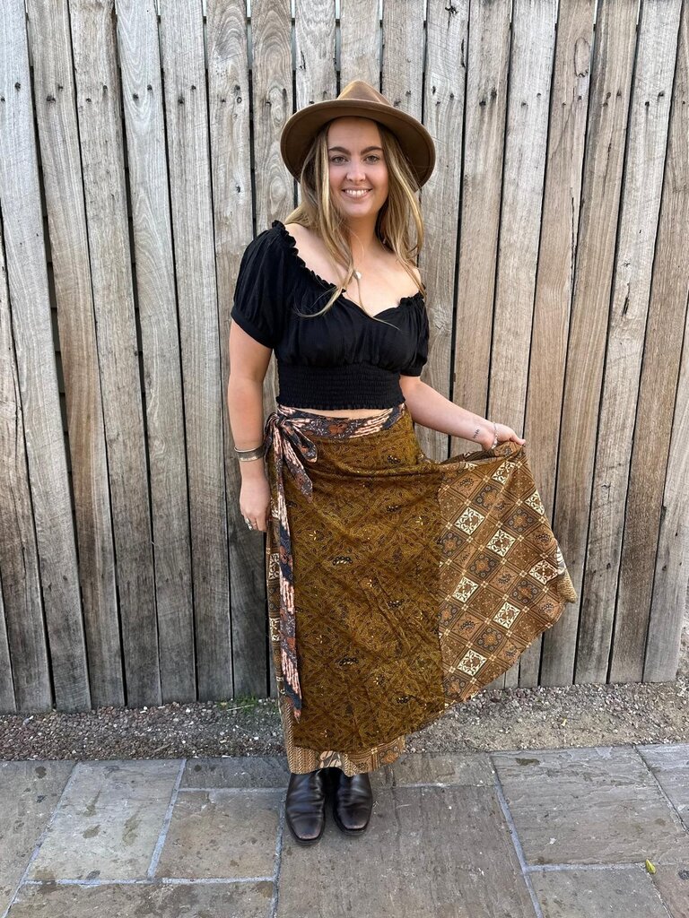 Moon Flower The Label ALICE EARTH WRAP SKIRT
