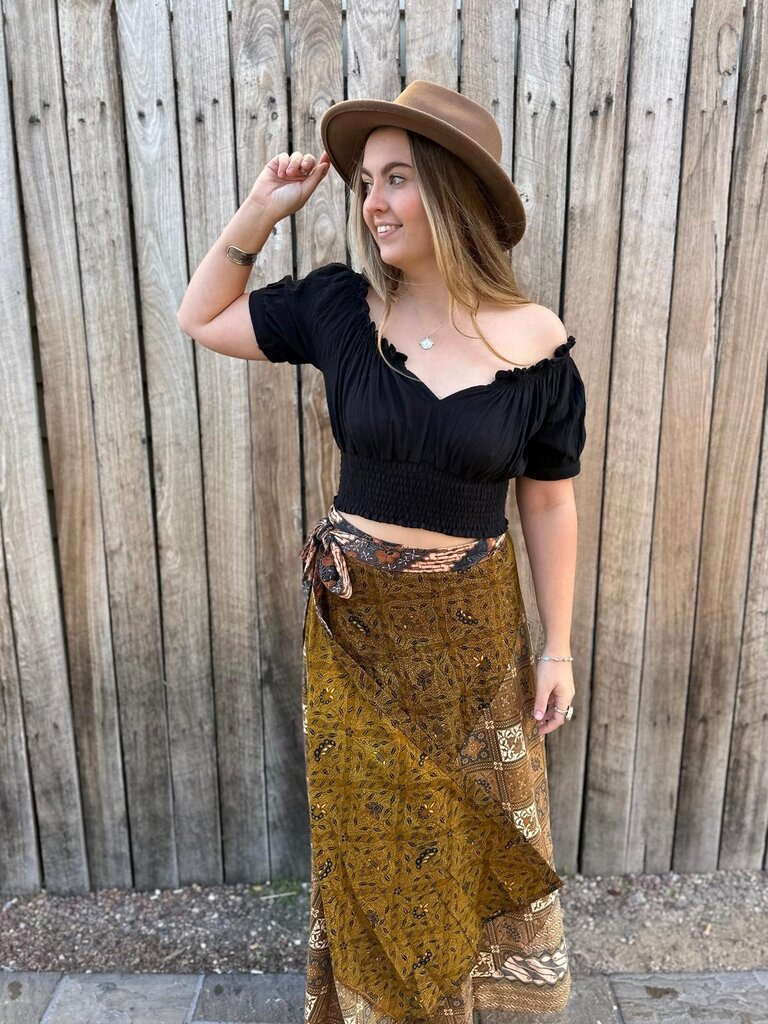 Moon Flower The Label ALICE EARTH WRAP SKIRT