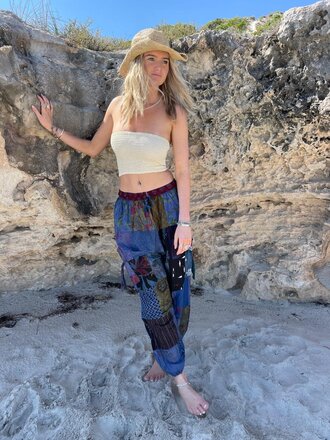 Naked Gypsy PIXI PATCHWORK BLUE PANTS