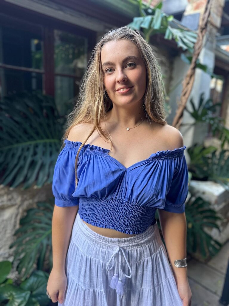 Honey & Stone Co  AVA CORNFLOWER TOP