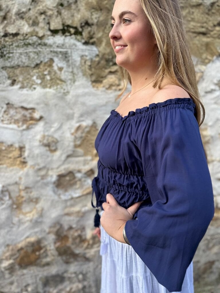 Honey & Stone Co MOLLY NAVY TOP