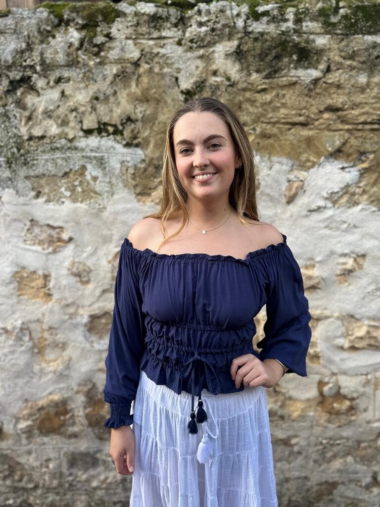 Honey & Stone Co MOLLY NAVY TOP