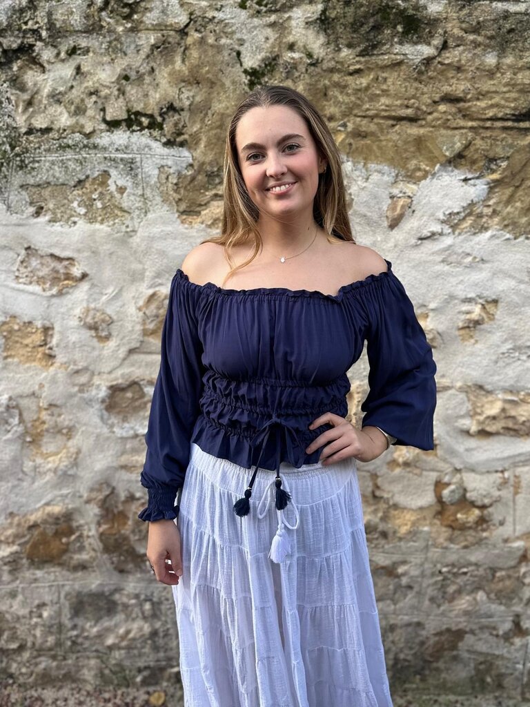 Honey & Stone Co MOLLY NAVY TOP