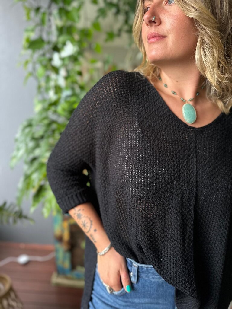 Worthier EMMA BLACK KNIT JUMPER