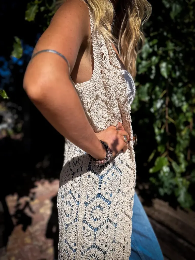 Naked Gypsy BOBBI VINTAGE CREAM KIMONO