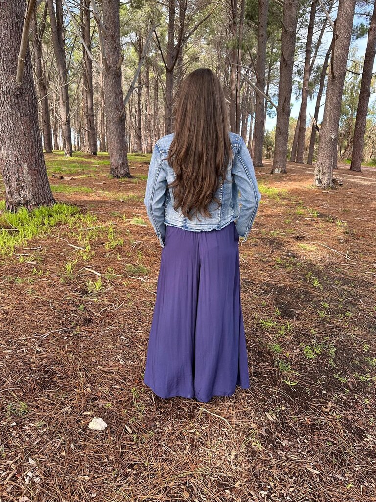 Naked Gypsy TIA WIDE LEG NAVY PANTS
