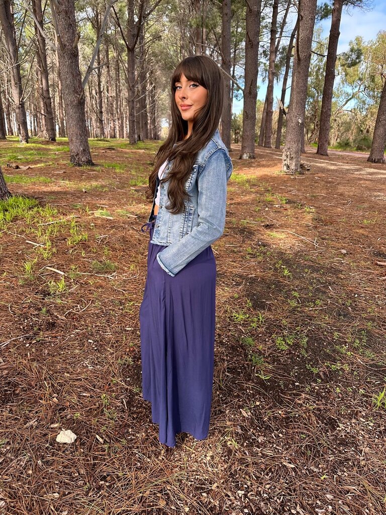 Naked Gypsy TIA WIDE LEG NAVY PANTS