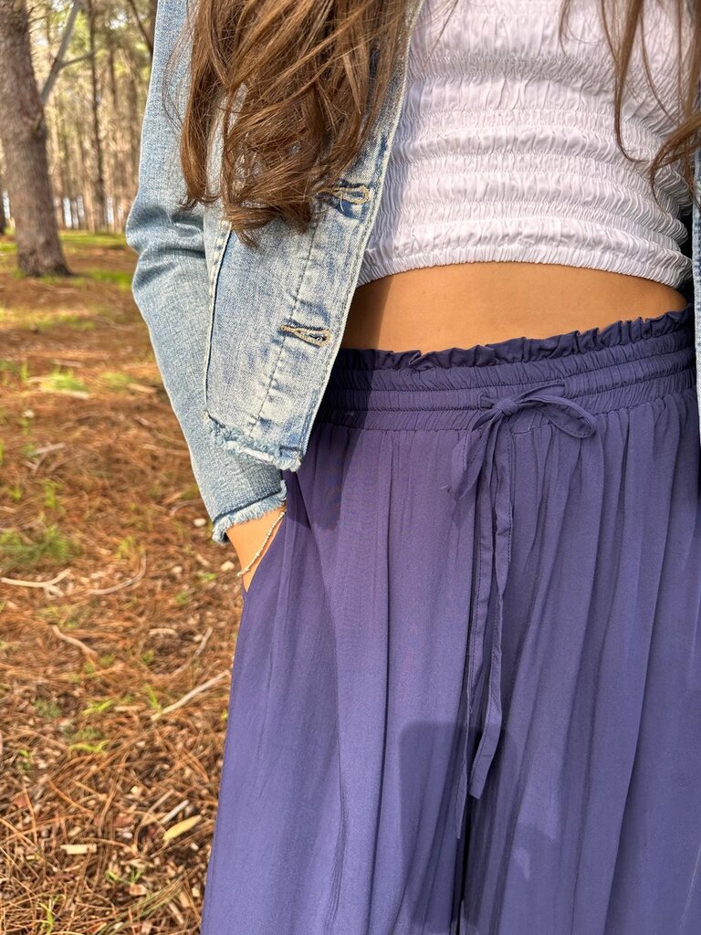 Naked Gypsy TIA WIDE LEG NAVY PANTS