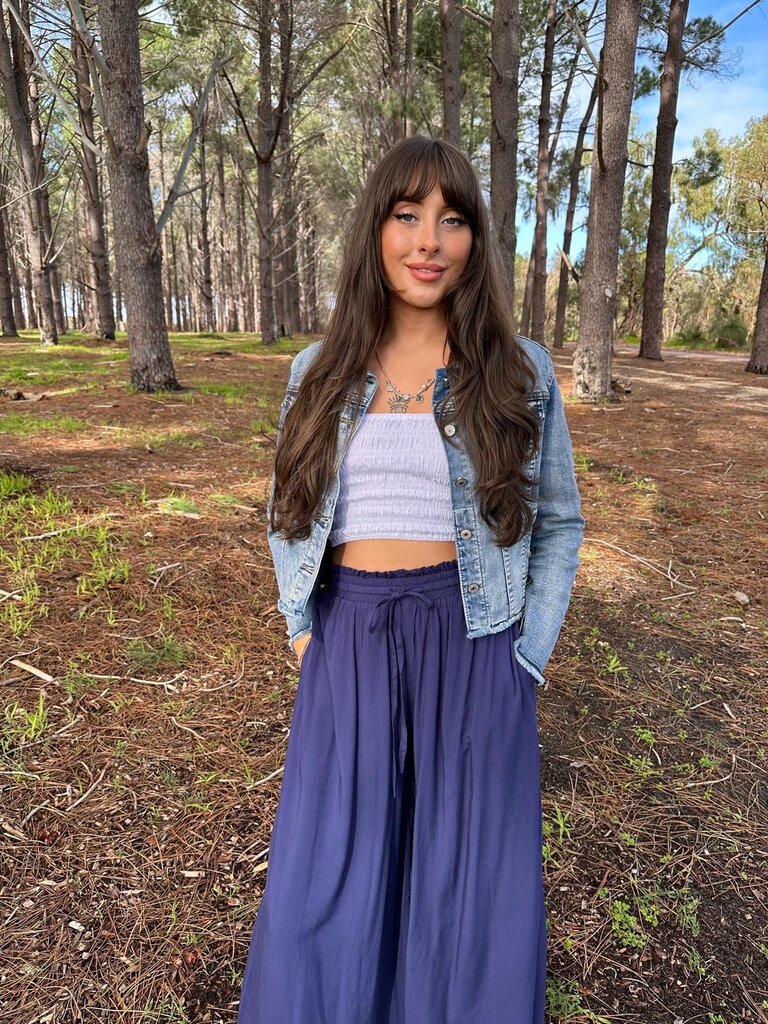 Naked Gypsy TIA WIDE LEG NAVY PANTS