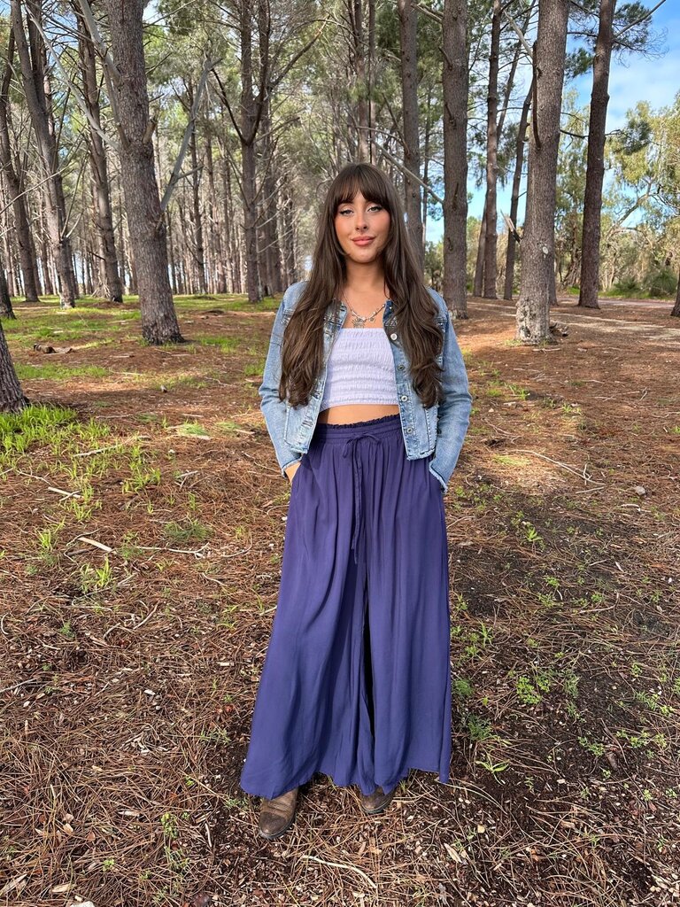 Naked Gypsy TIA WIDE LEG NAVY PANTS