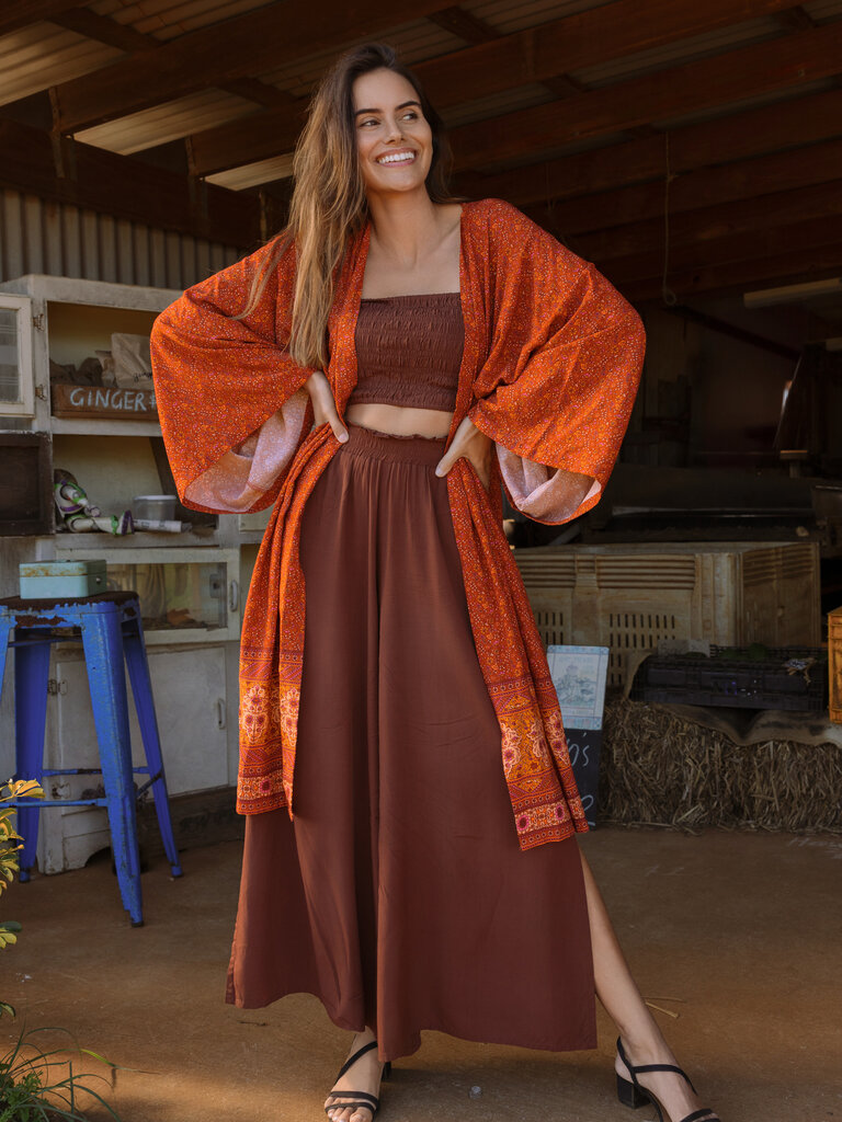 Honey & Stone Co KELLY PUMPKIN SPICE KIMONO