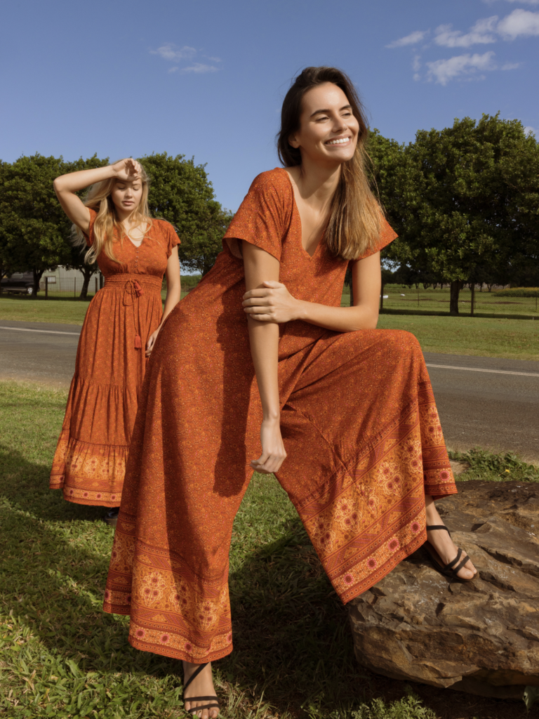 Honey & Stone Co HARLOW PUMPKIN SPICE JUMPSUIT