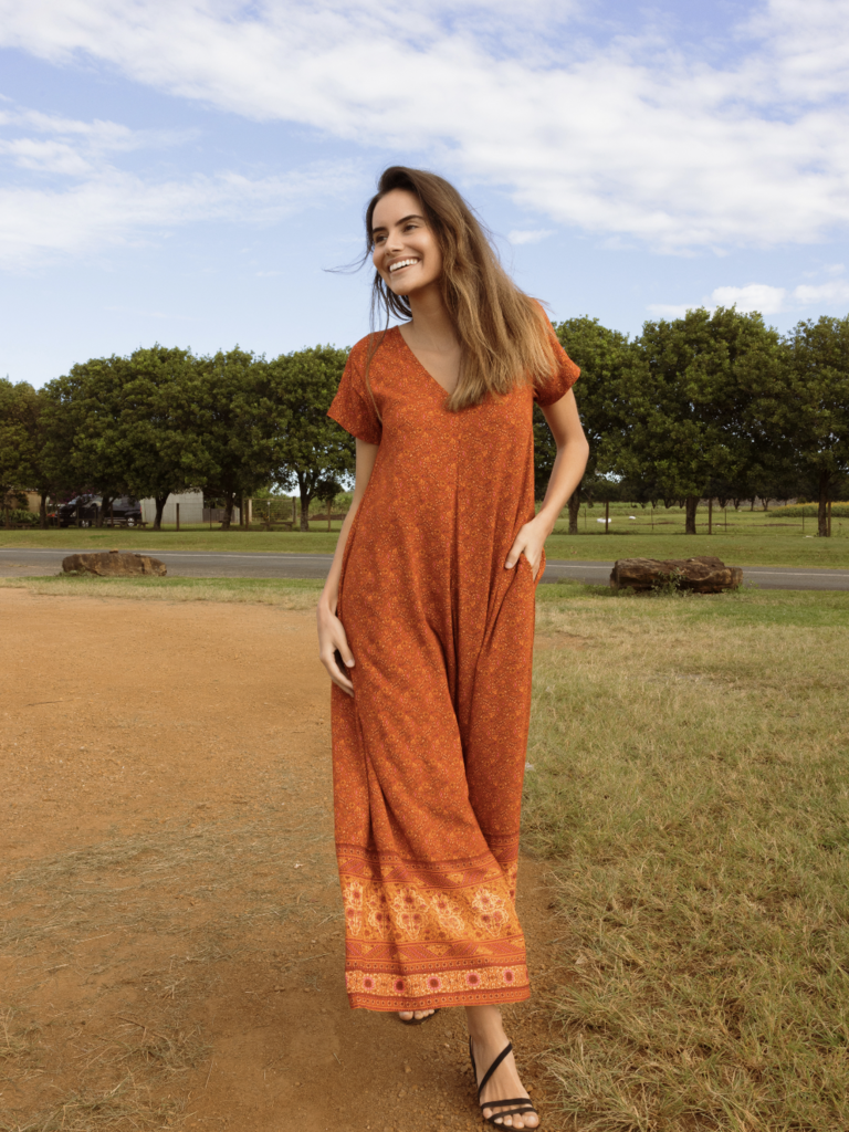 Honey & Stone Co HARLOW PUMPKIN SPICE JUMPSUIT