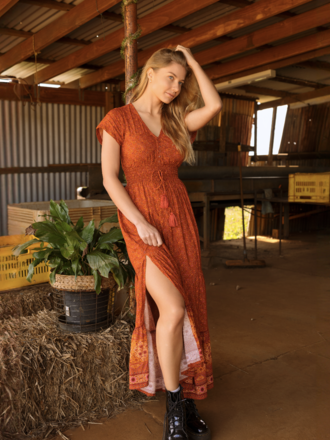 Honey & Stone Co KIARA PUMPKIN SPICE MAXI Honey & Stone Co KIARA PUMPKIN SPICE MAXI