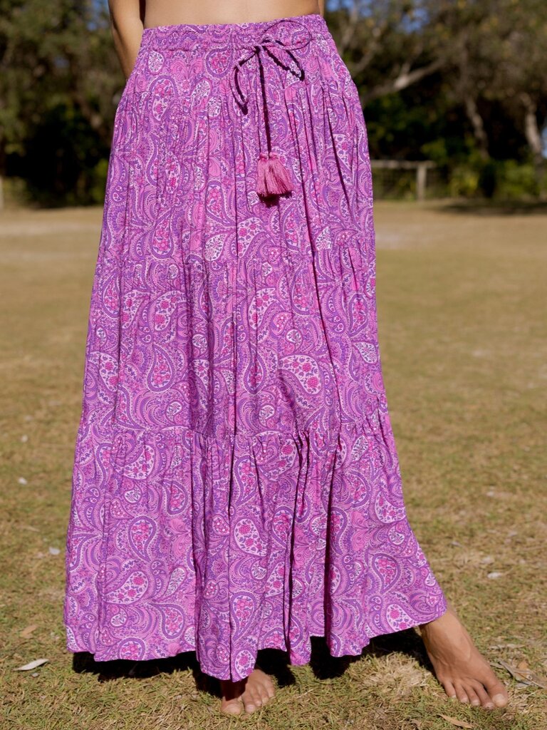 Honey & Stone Co OAKLEY MAXI ULTRA VIOLET MAXI SKIRT