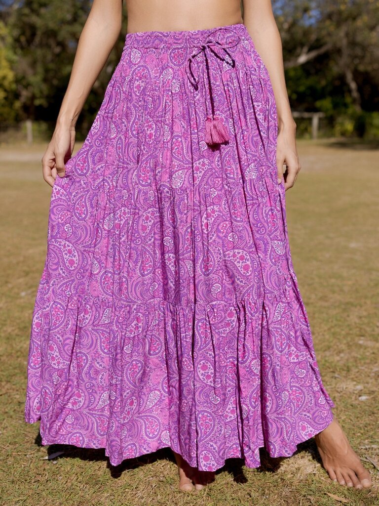 Honey & Stone Co OAKLEY MAXI ULTRA VIOLET MAXI SKIRT