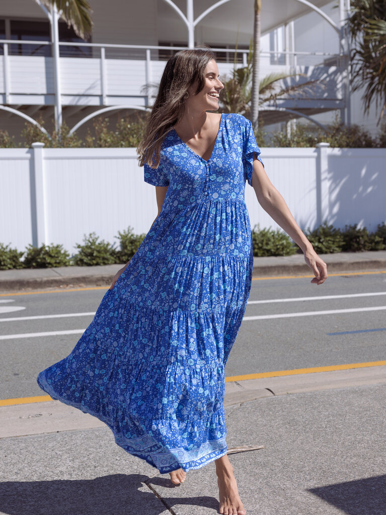 Honey & Stone Co WANDERLUST BLUE LAGOON MAXI