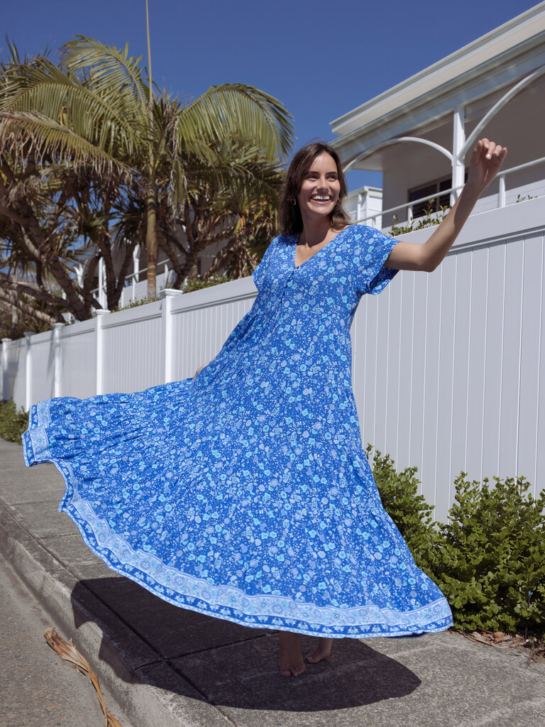 Honey & Stone Co WANDERLUST BLUE LAGOON MAXI
