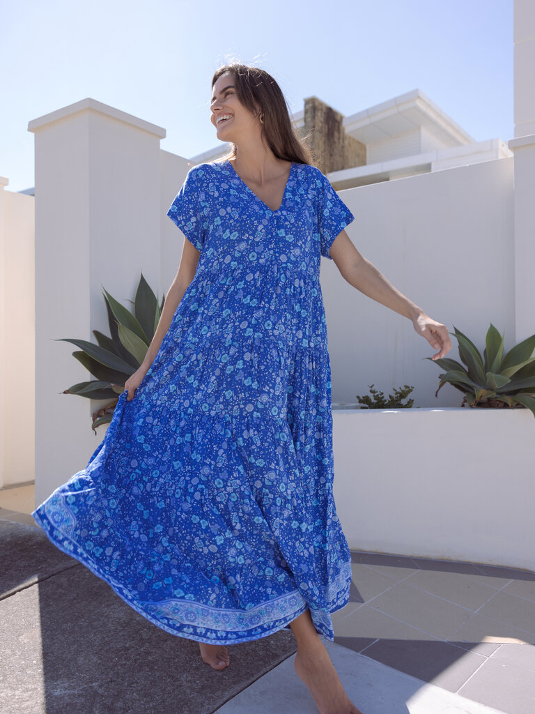 Honey & Stone Co WANDERLUST BLUE LAGOON MAXI