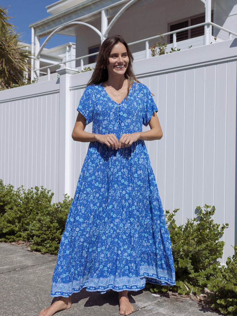 Honey & Stone Co WANDERLUST BLUE LAGOON MAXI