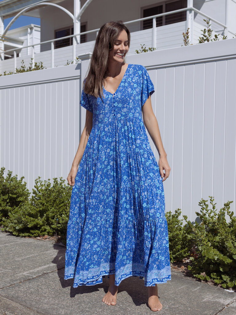 Honey & Stone Co WANDERLUST BLUE LAGOON MAXI