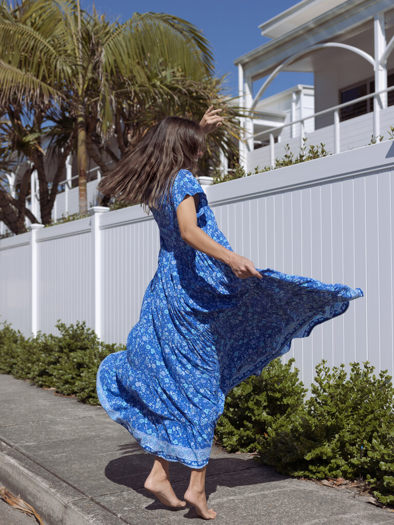 Honey & Stone Co WANDERLUST BLUE LAGOON MAXI