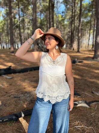 Naked Gypsy CARLI WHITE TOP Naked Gypsy CARLI WHITE TOP