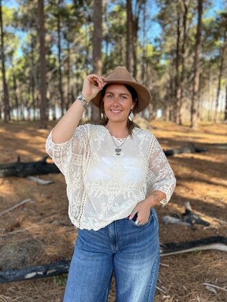 Naked Gypsy TABI VINTAGE CREAM TOP Naked Gypsy TABI VINTAGE CREAM TOP