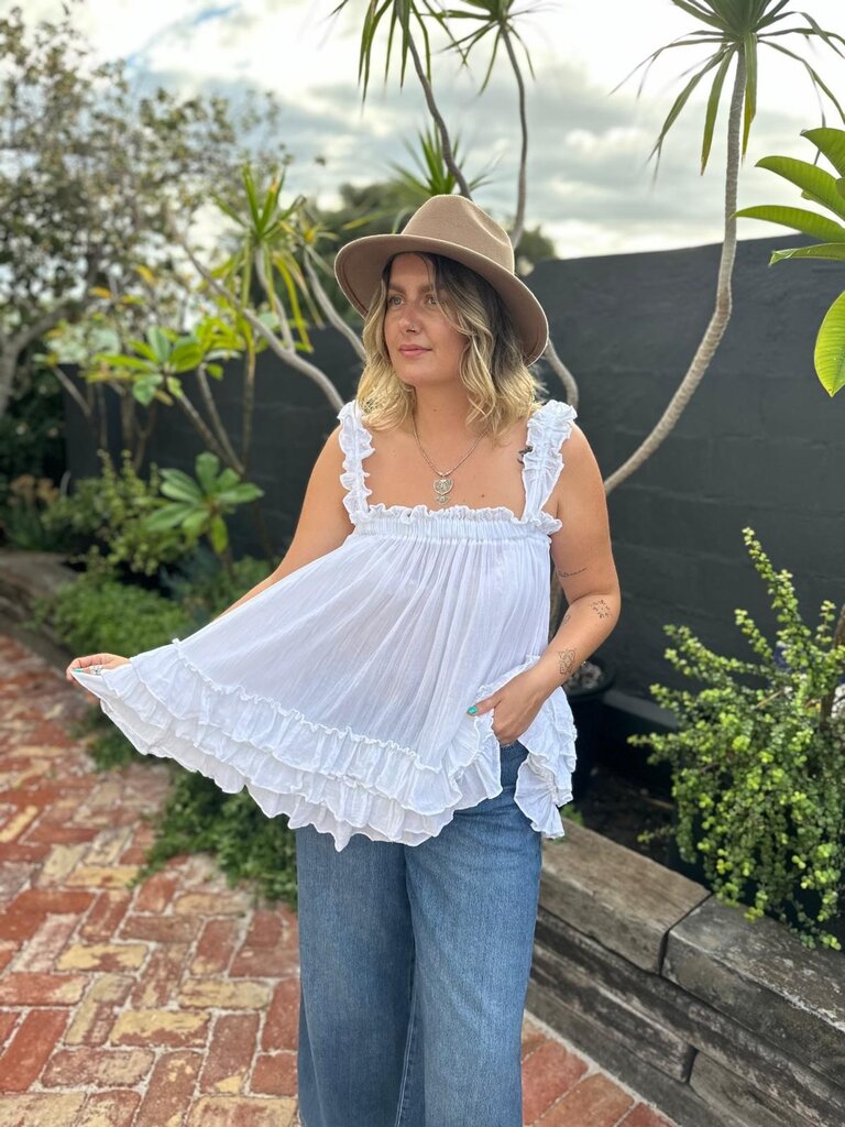 Moon Flower The Label LENI WHITE TOP