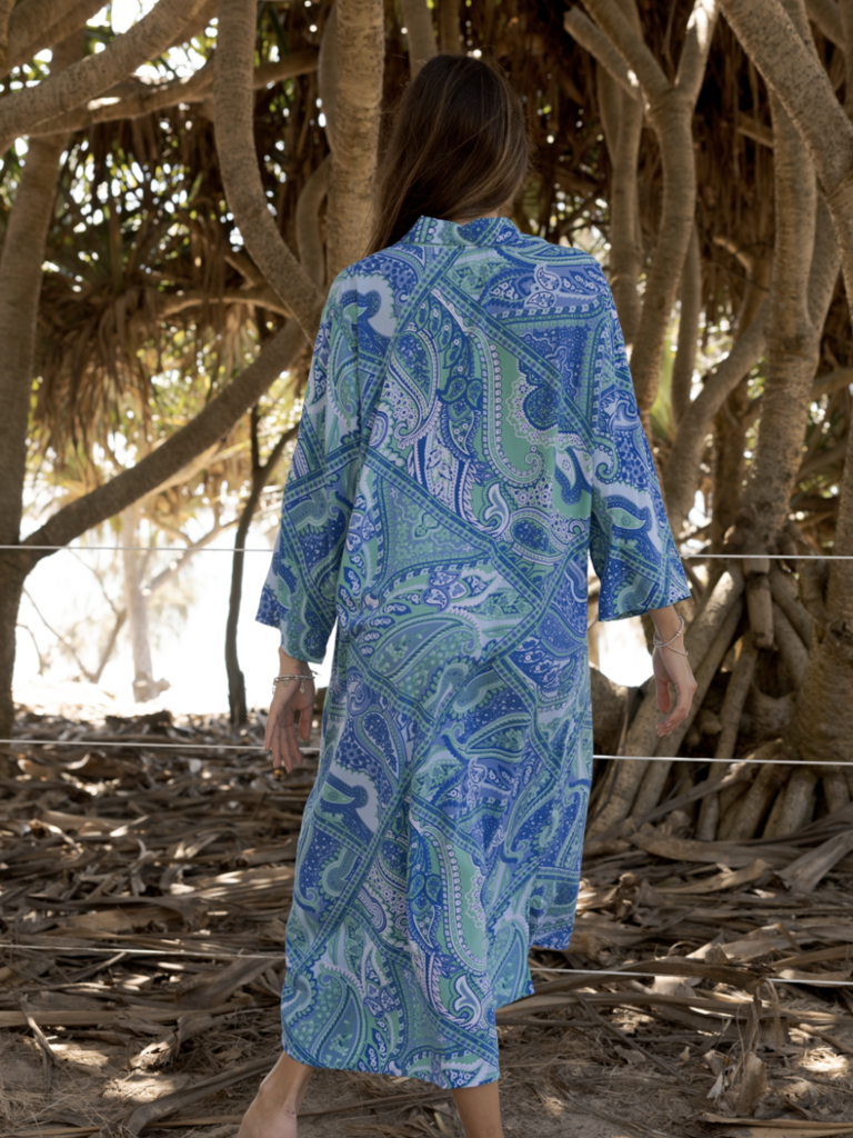 Honey & Stone Co RETREAT CASCADE MIDI SHIRT DRESS