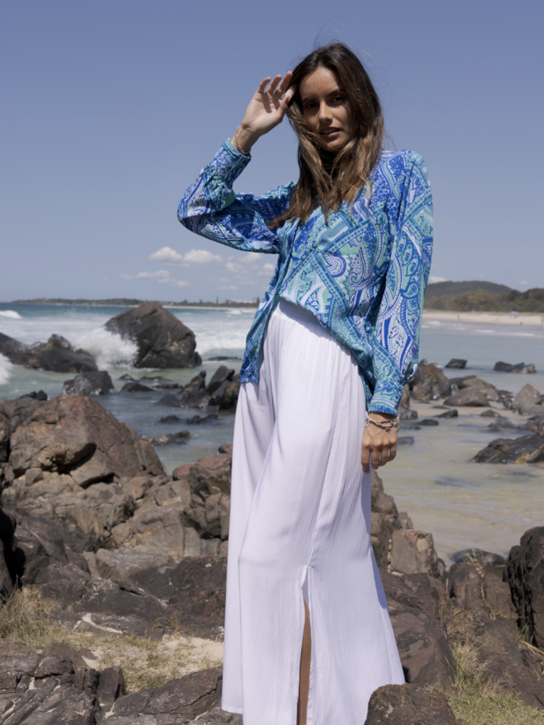 Honey & Stone Co CAMILA CASCADE SHIRT