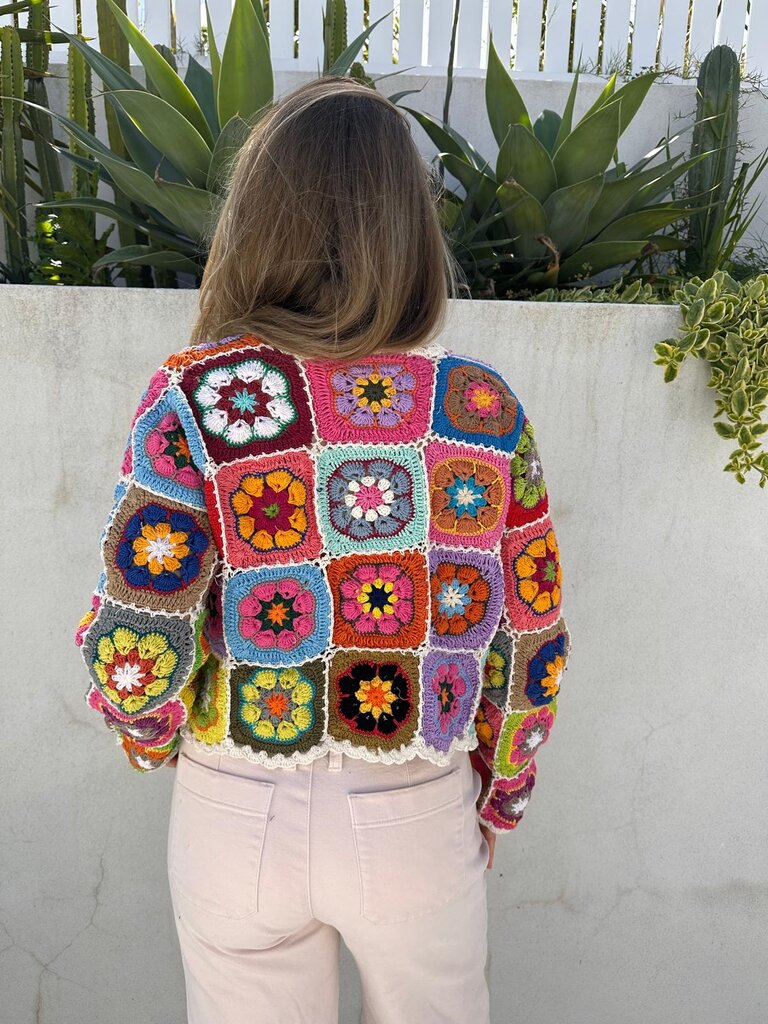 Moon Flower The Label ZARIA OLD SCHOOL CROCHET CARDIGAN