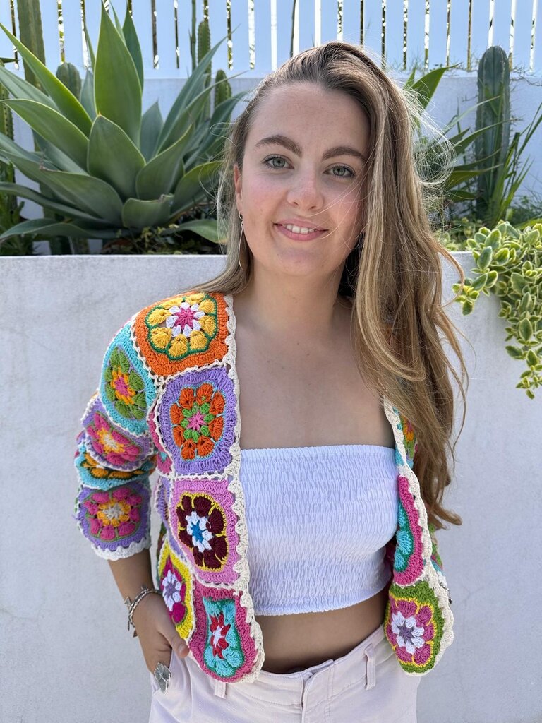Moon Flower The Label ZARIA OLD SCHOOL CROCHET CARDIGAN
