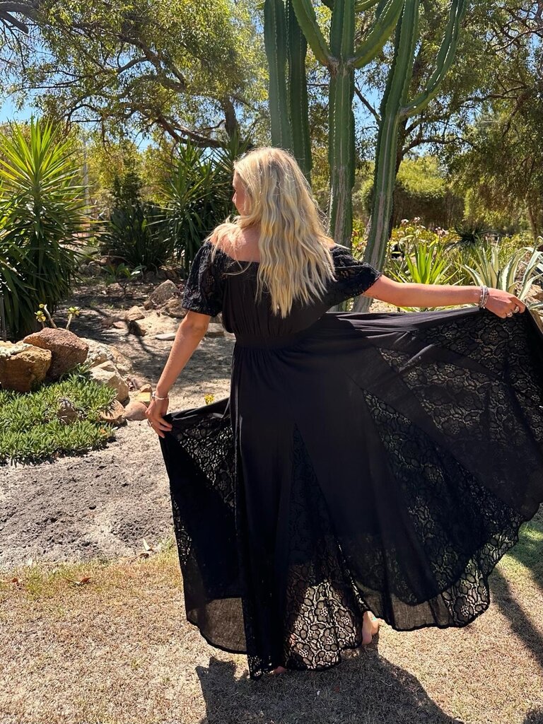 Moon Flower The Label STEVIE NICKS BLACK MAXI
