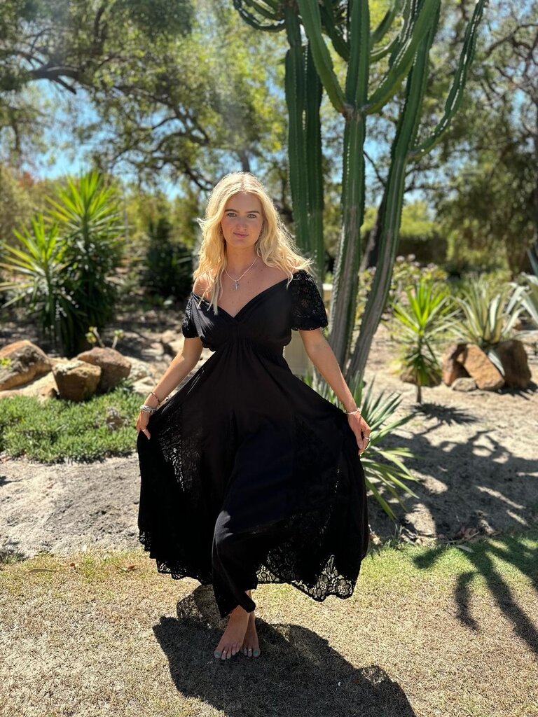 Moon Flower The Label STEVIE NICKS BLACK MAXI