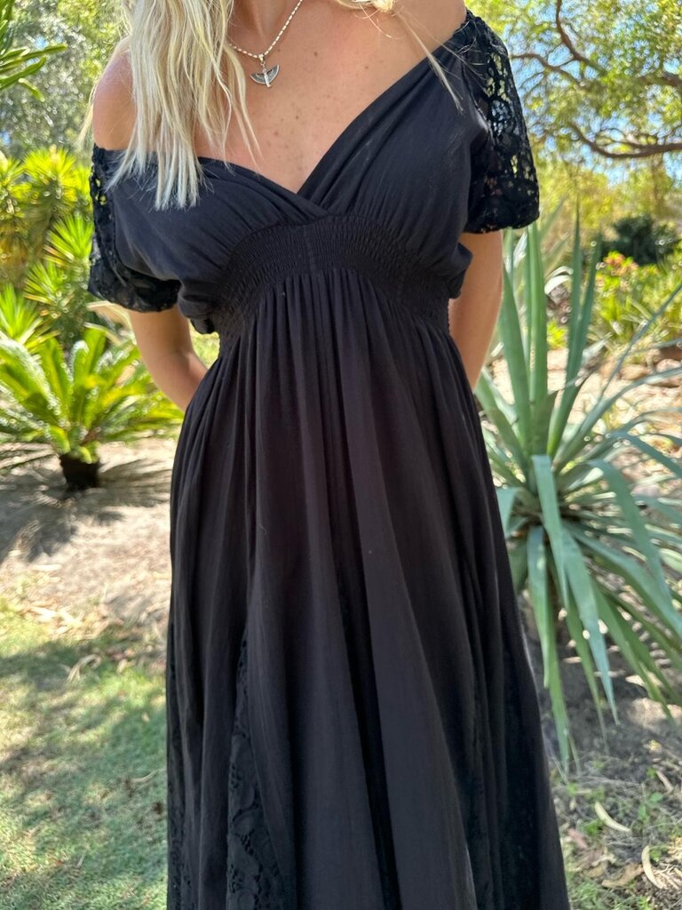 Moon Flower The Label STEVIE NICKS BLACK MAXI
