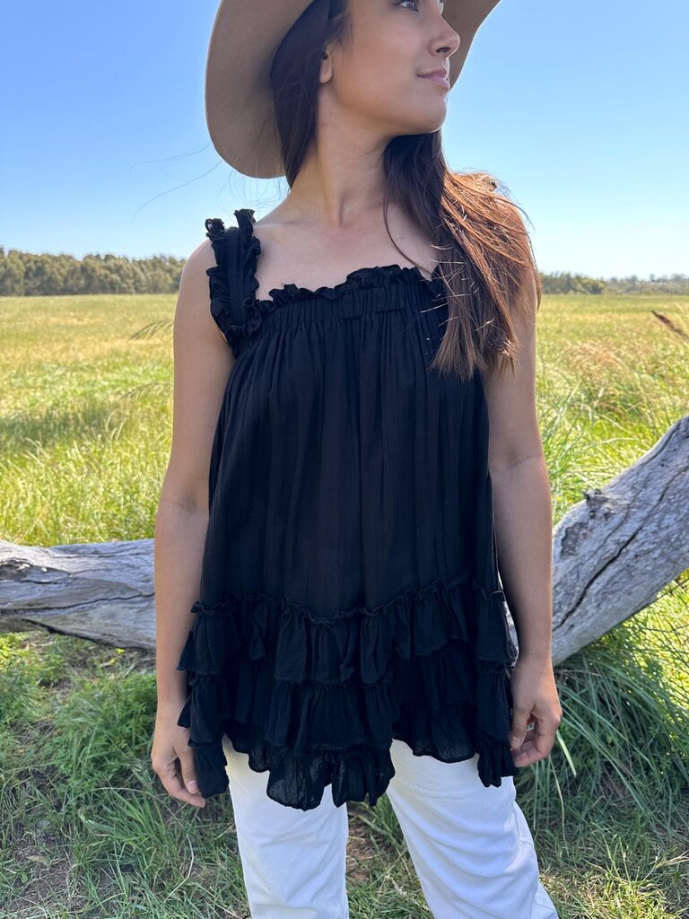 Moon Flower The Label LENI BLACK TOP