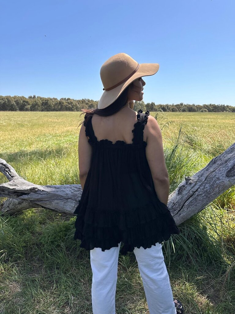 Moon Flower The Label LENI BLACK TOP