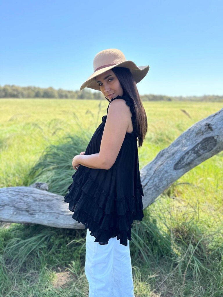 Moon Flower The Label LENI BLACK TOP