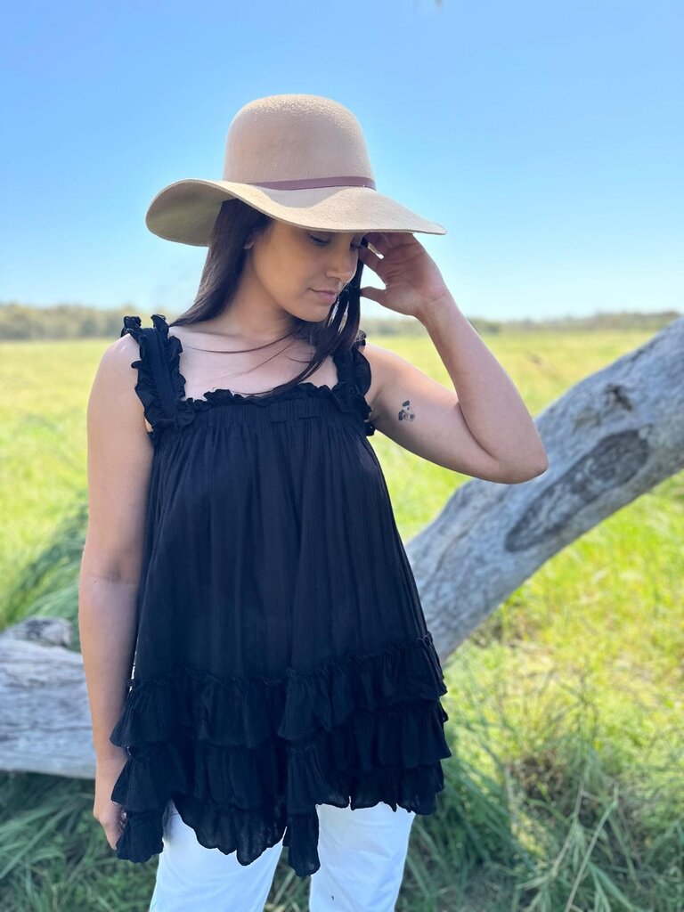 Moon Flower The Label LENI BLACK TOP